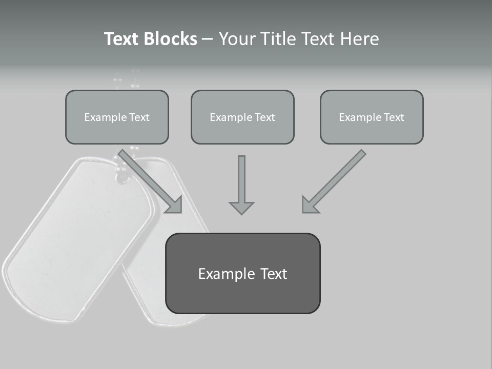 A Dog Tag On A Chain With A Black Background PowerPoint Template