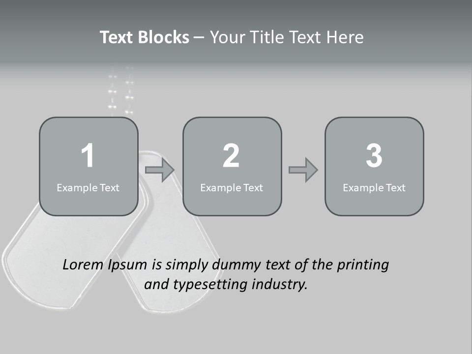 A Dog Tag On A Chain With A Black Background PowerPoint Template