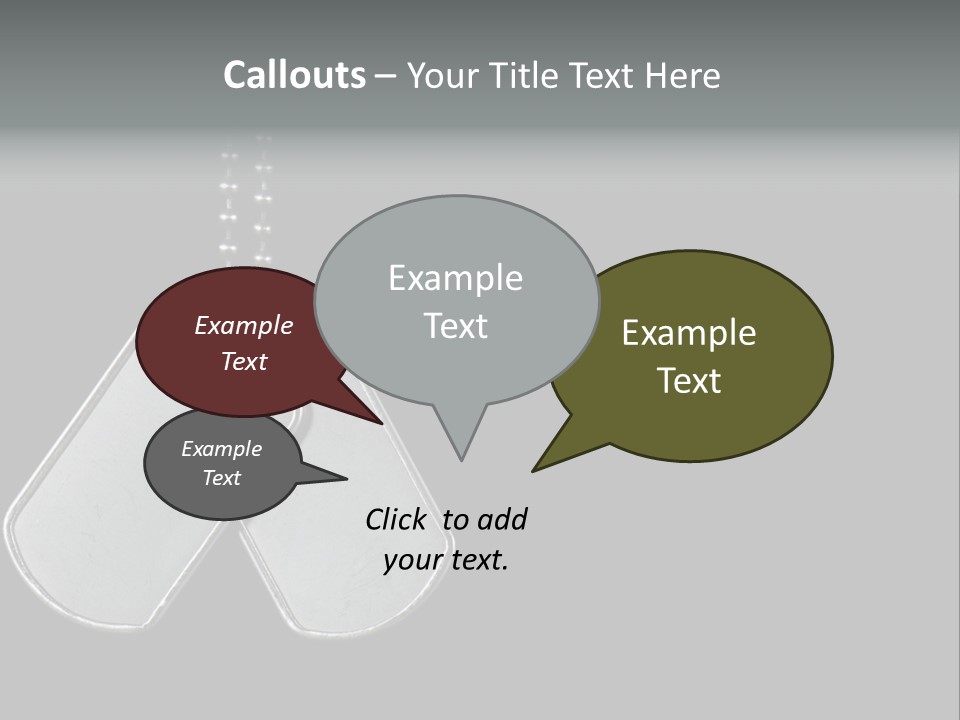 A Dog Tag On A Chain With A Black Background PowerPoint Template