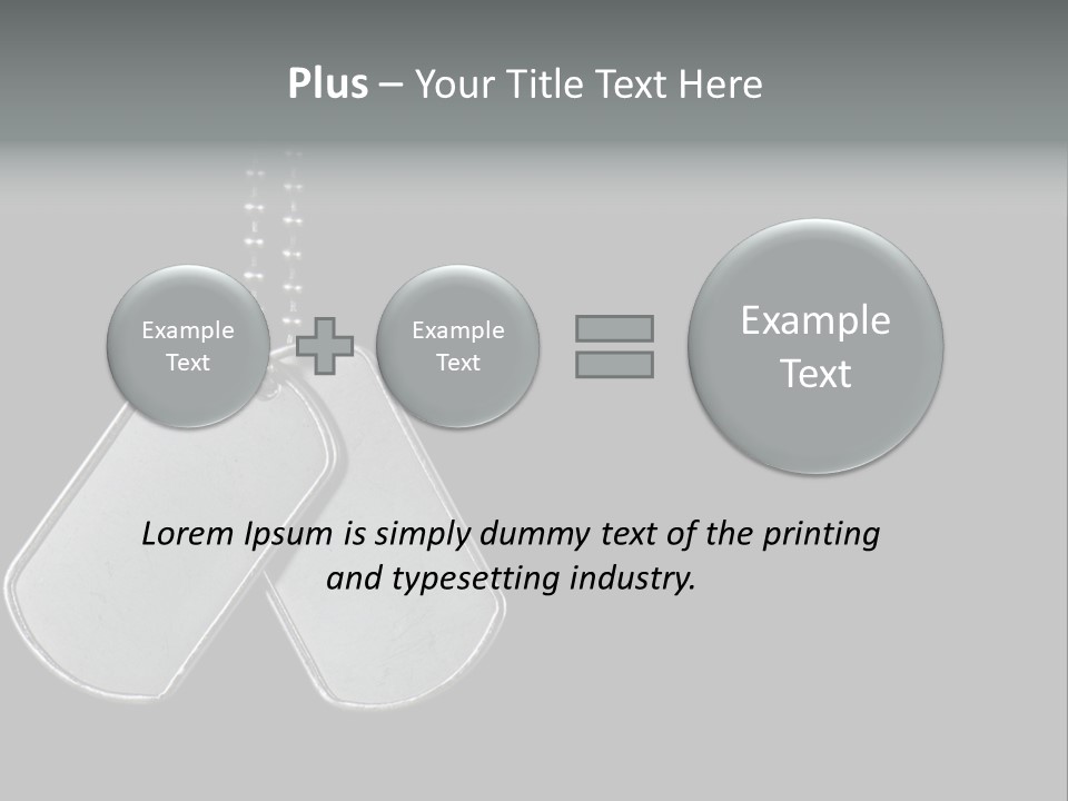 A Dog Tag On A Chain With A Black Background PowerPoint Template