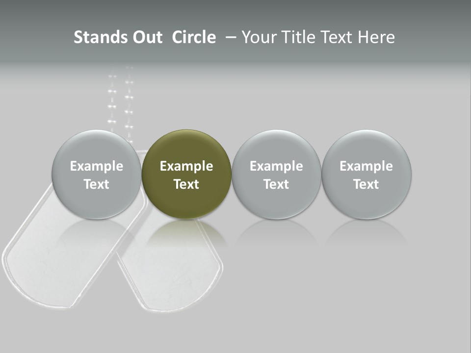 A Dog Tag On A Chain With A Black Background PowerPoint Template