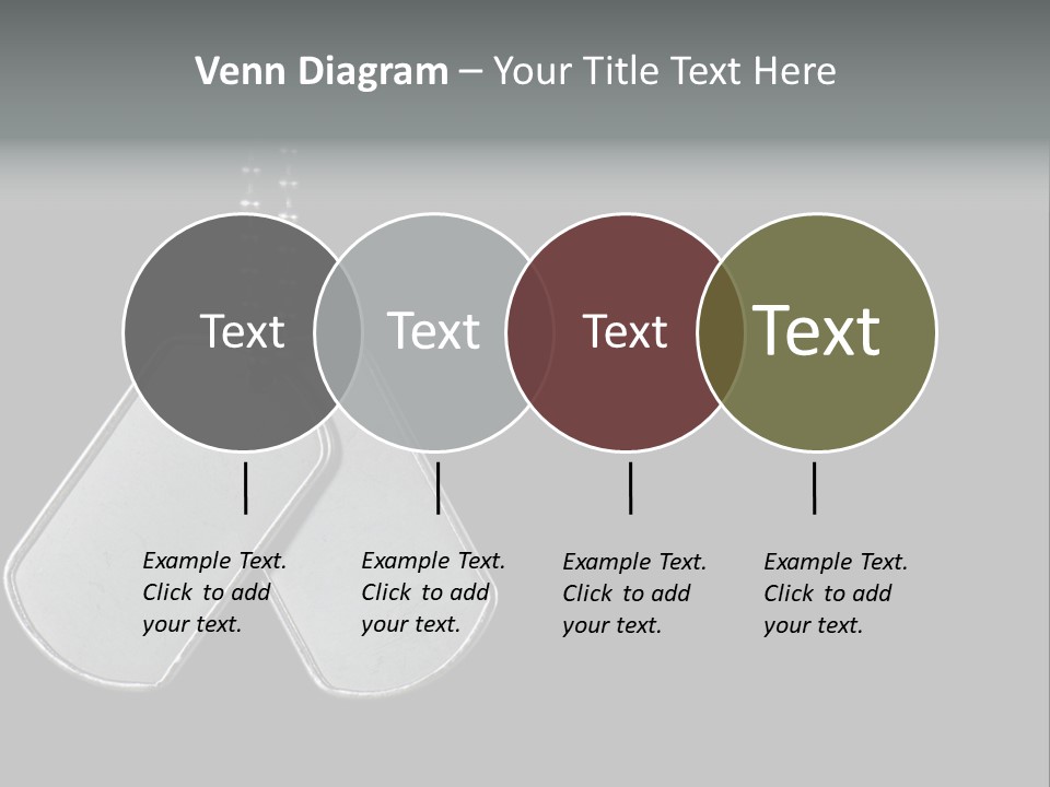 A Dog Tag On A Chain With A Black Background PowerPoint Template