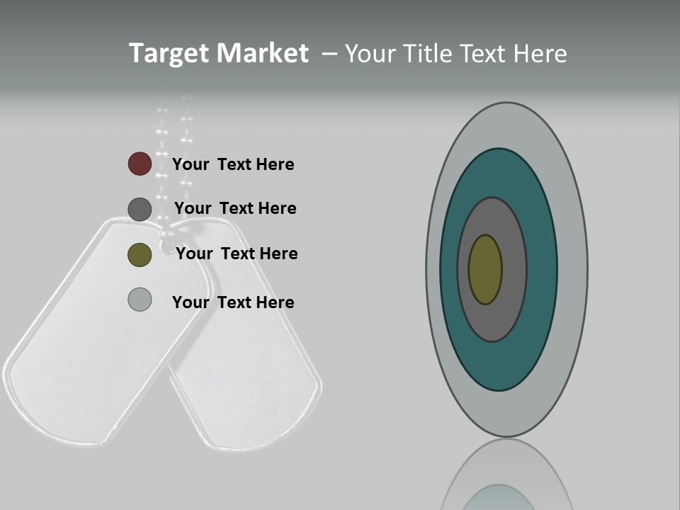 A Dog Tag On A Chain With A Black Background PowerPoint Template