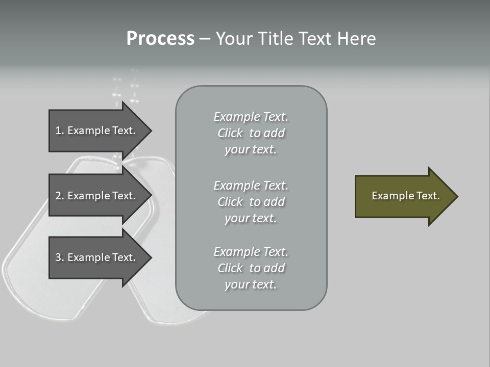 A Dog Tag On A Chain With A Black Background PowerPoint Template