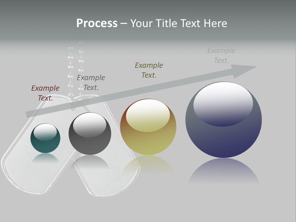 A Dog Tag On A Chain With A Black Background PowerPoint Template