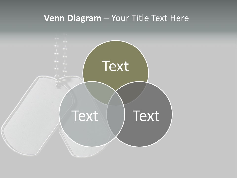 A Dog Tag On A Chain With A Black Background PowerPoint Template