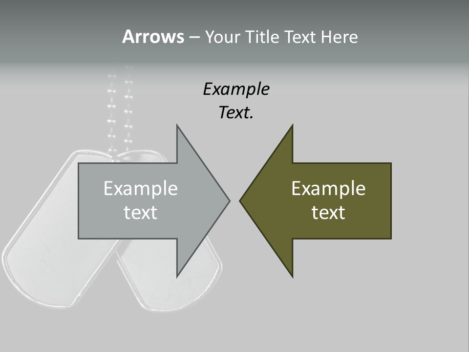 A Dog Tag On A Chain With A Black Background PowerPoint Template