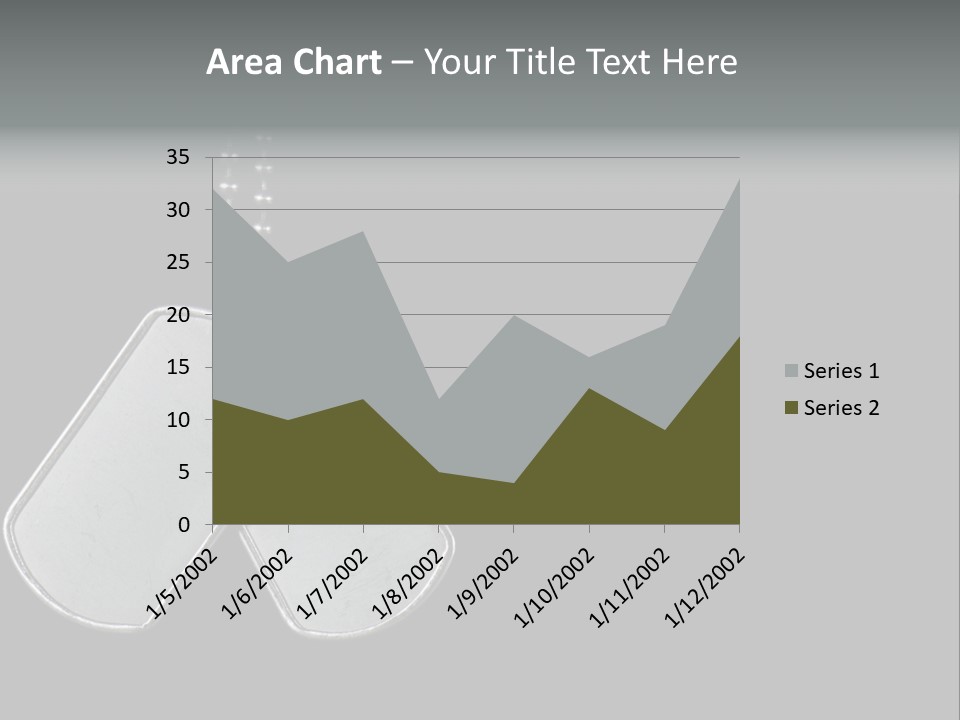 A Dog Tag On A Chain With A Black Background PowerPoint Template