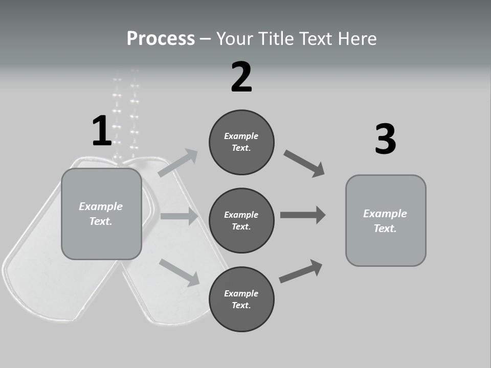 A Dog Tag On A Chain With A Black Background PowerPoint Template