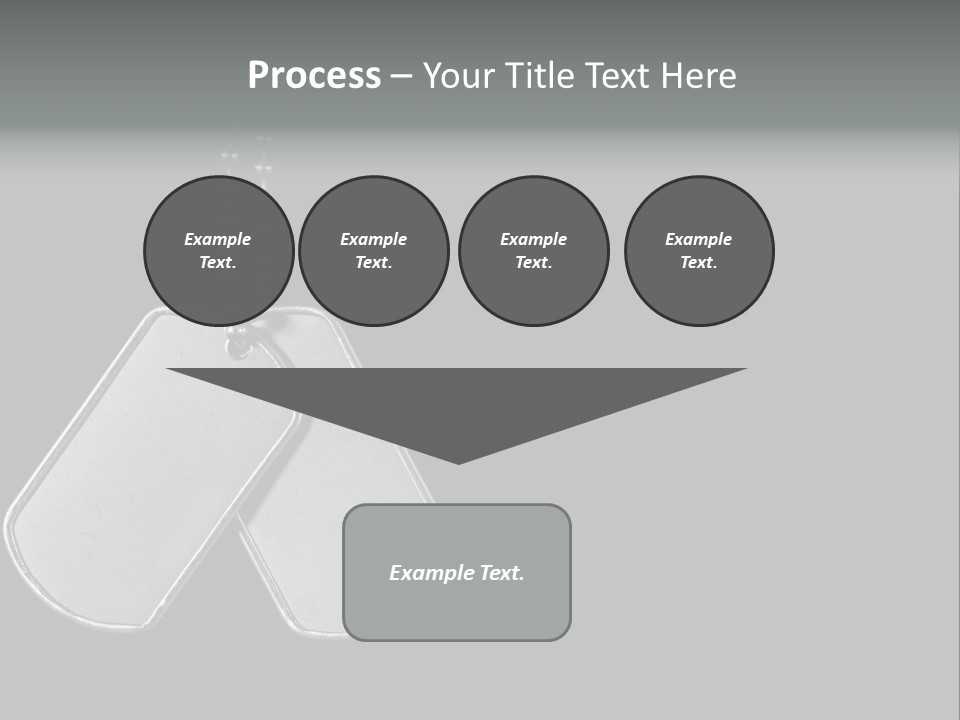 A Dog Tag On A Chain With A Black Background PowerPoint Template