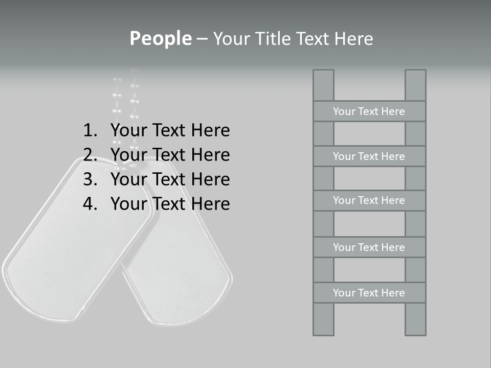 A Dog Tag On A Chain With A Black Background PowerPoint Template