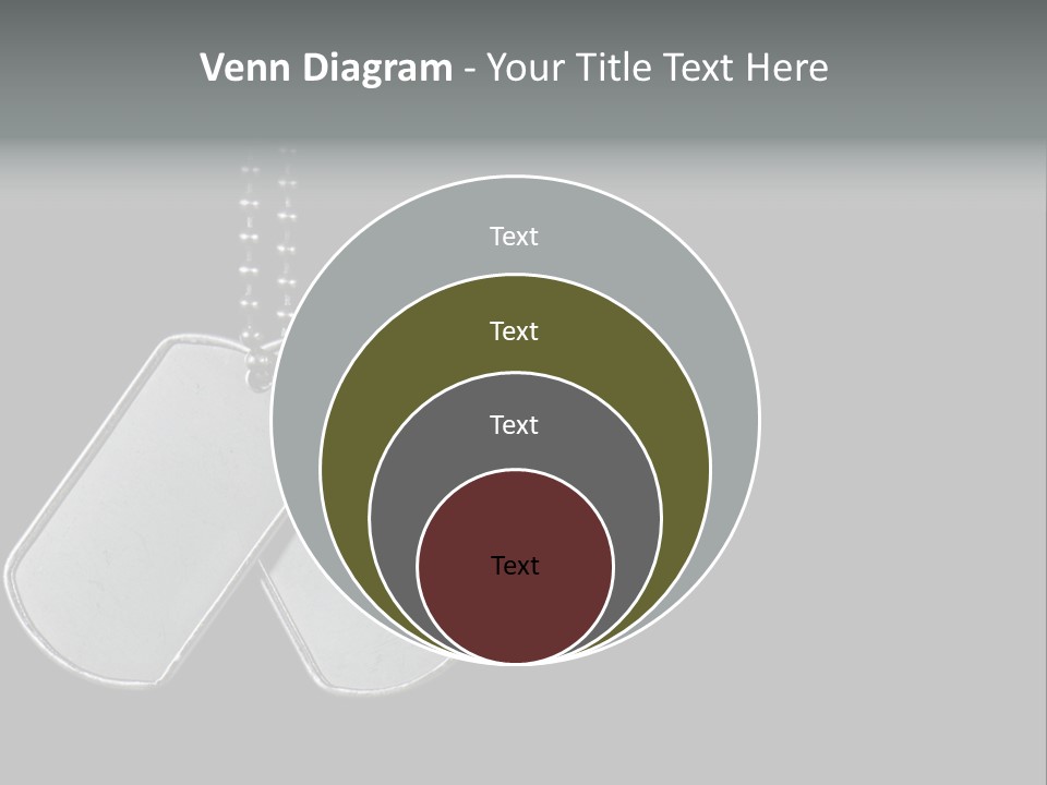 A Dog Tag On A Chain With A Black Background PowerPoint Template