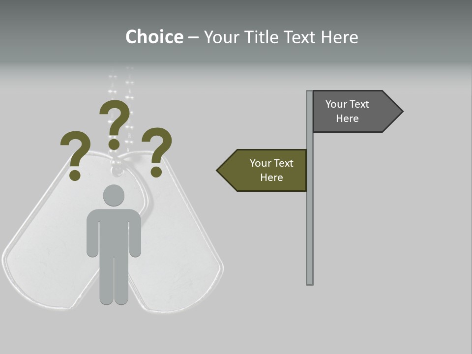 A Dog Tag On A Chain With A Black Background PowerPoint Template