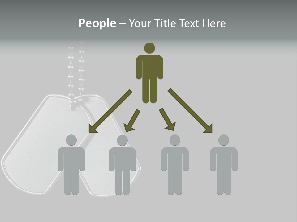 A Dog Tag On A Chain With A Black Background PowerPoint Template