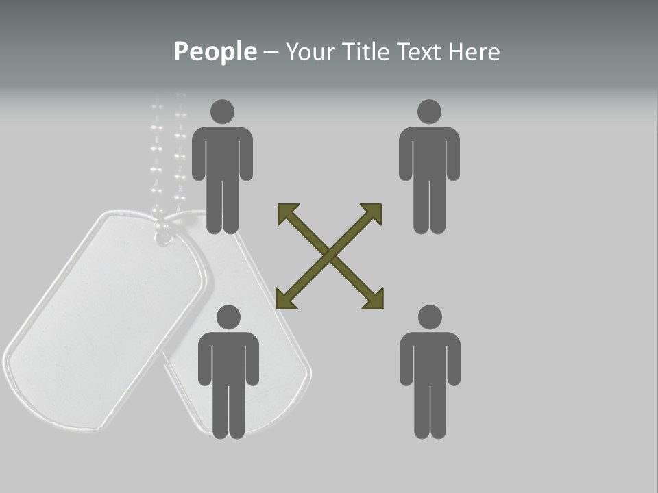 A Dog Tag On A Chain With A Black Background PowerPoint Template