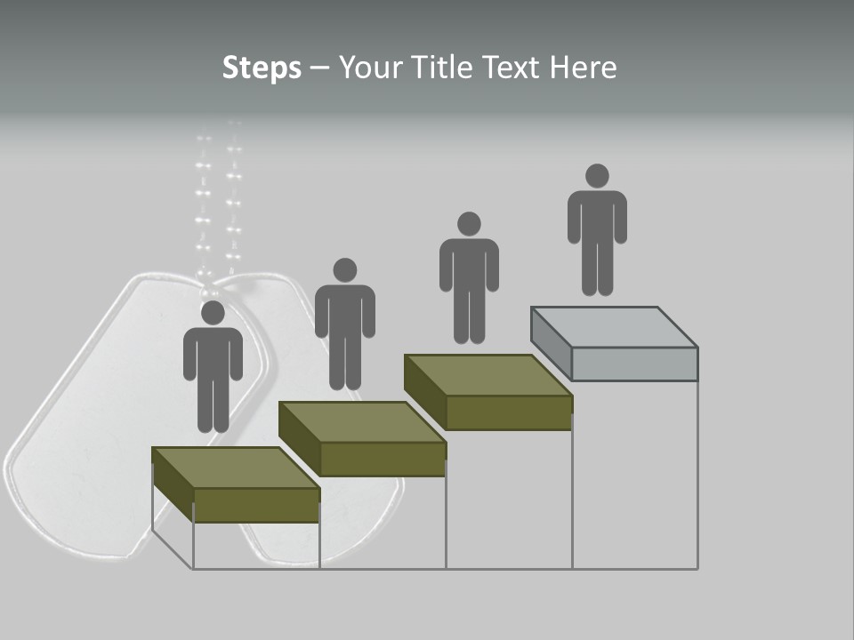 A Dog Tag On A Chain With A Black Background PowerPoint Template