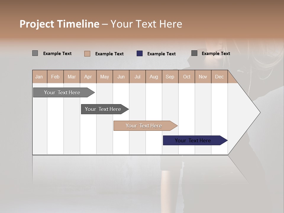 A Woman In Black Is Posing With Her Hair Blowing In The Wind PowerPoint Template
