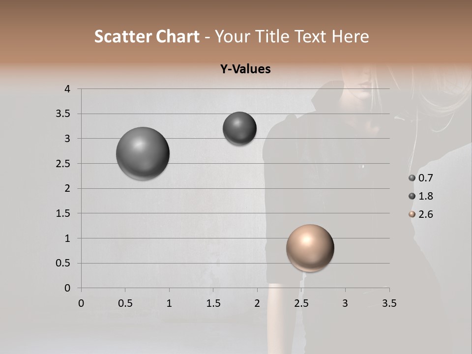 A Woman In Black Is Posing With Her Hair Blowing In The Wind PowerPoint Template