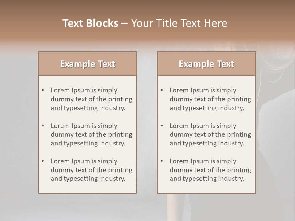 A Woman In Black Is Posing With Her Hair Blowing In The Wind PowerPoint Template