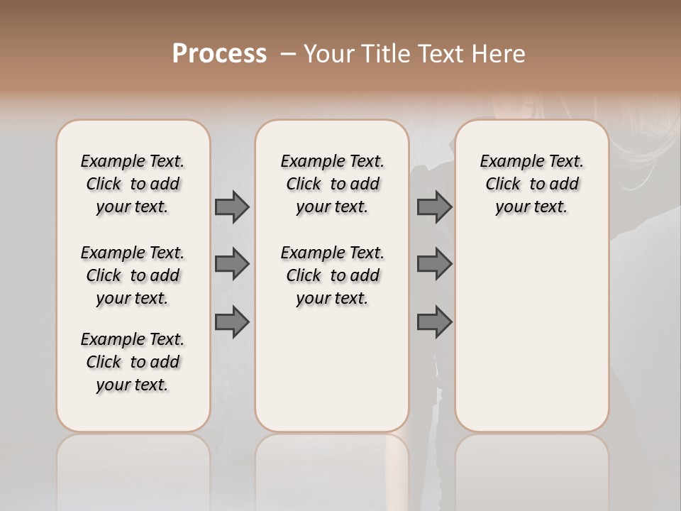 A Woman In Black Is Posing With Her Hair Blowing In The Wind PowerPoint Template