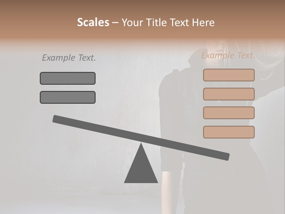 A Woman In Black Is Posing With Her Hair Blowing In The Wind PowerPoint Template