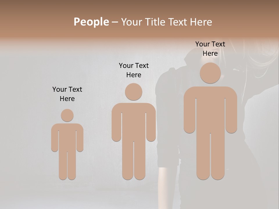 A Woman In Black Is Posing With Her Hair Blowing In The Wind PowerPoint Template