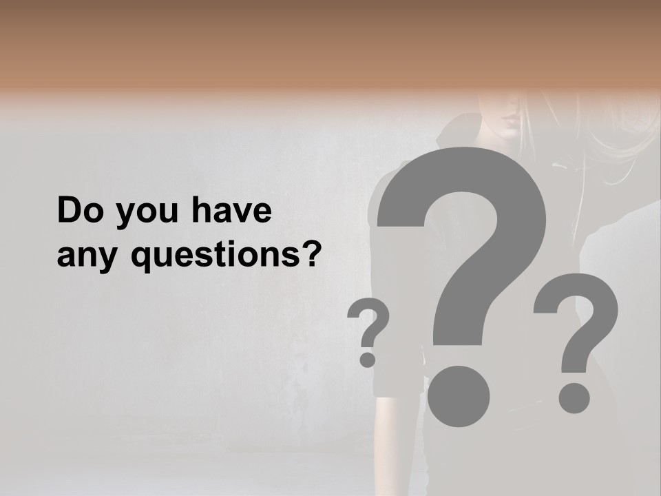 A Woman In Black Is Posing With Her Hair Blowing In The Wind PowerPoint Template