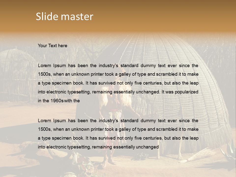 African Architect Leather PowerPoint Template