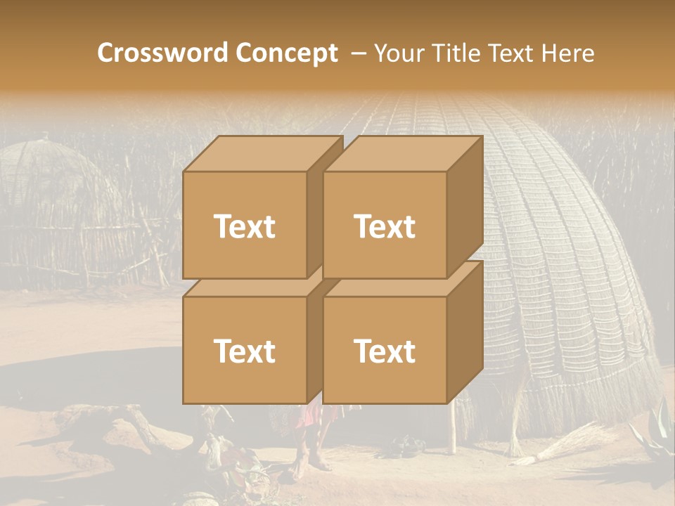 African Architect Leather PowerPoint Template