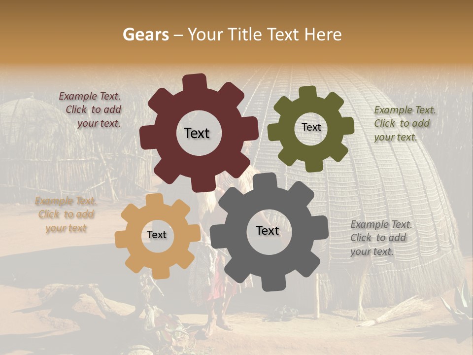 African Architect Leather PowerPoint Template