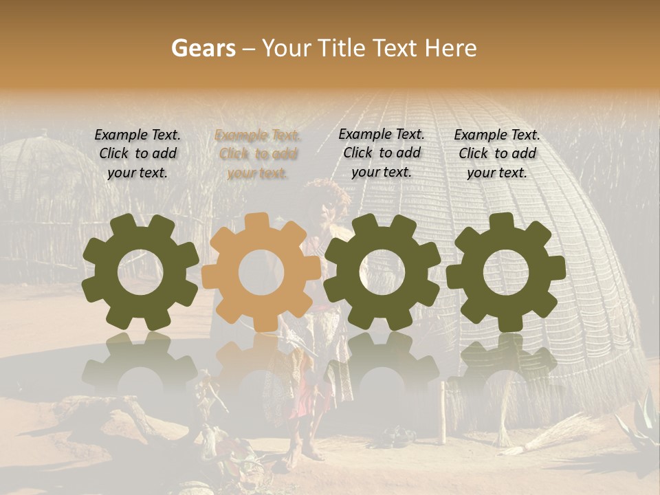 African Architect Leather PowerPoint Template