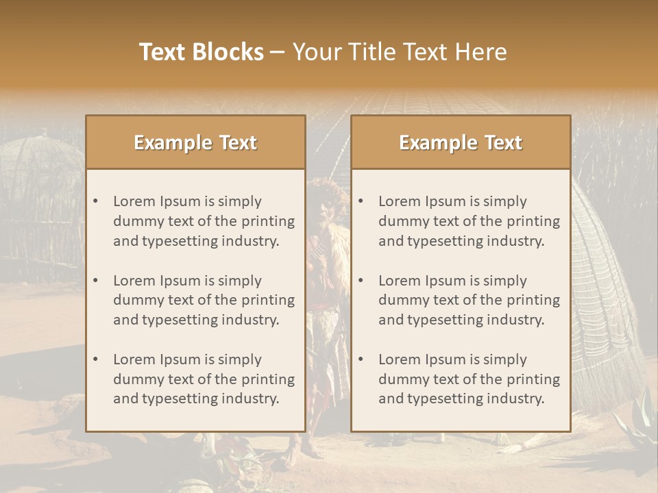African Architect Leather PowerPoint Template