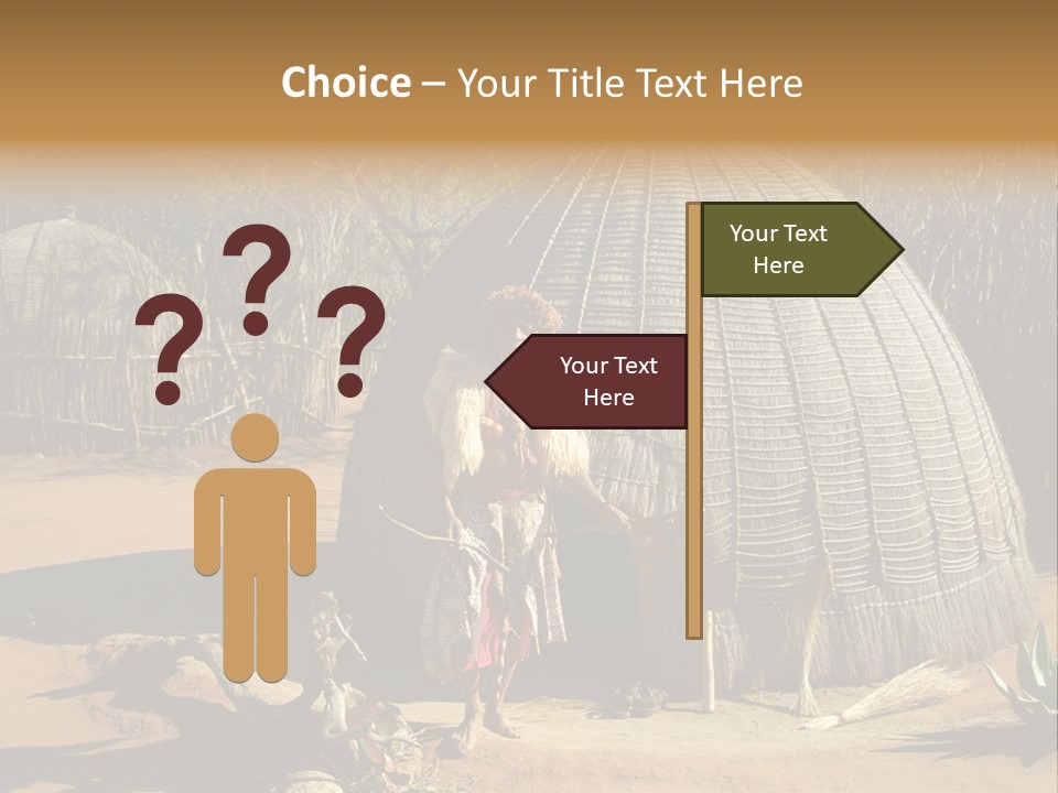 African Architect Leather PowerPoint Template