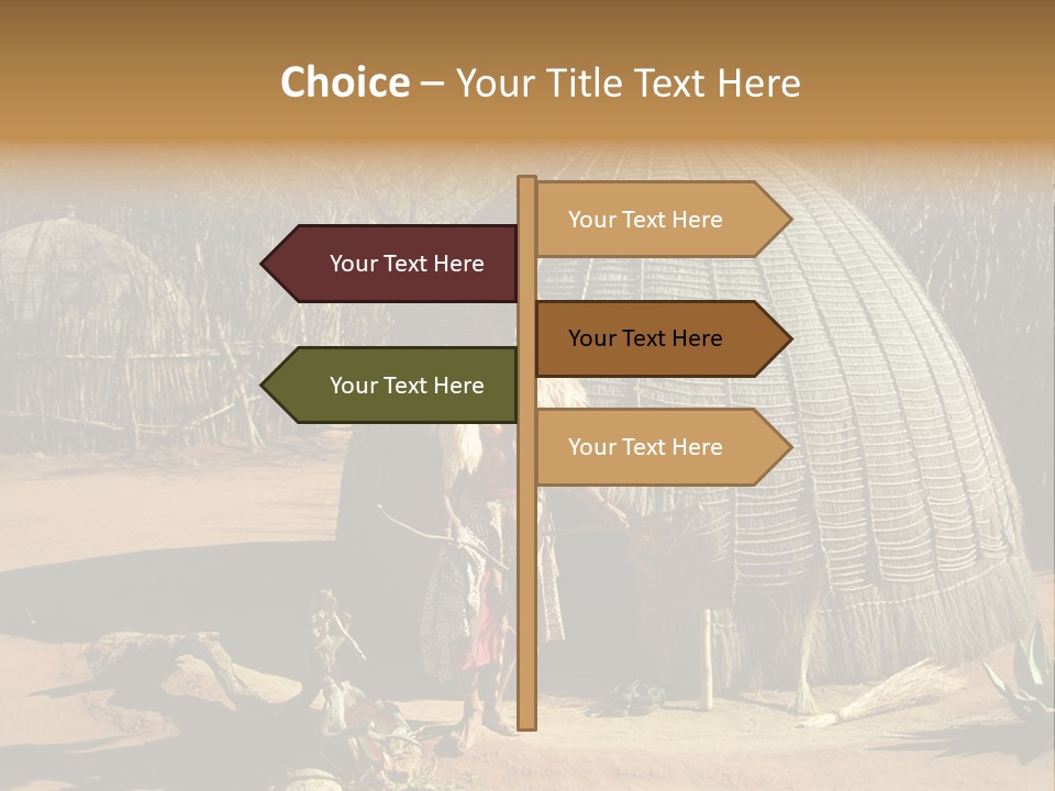 African Architect Leather PowerPoint Template