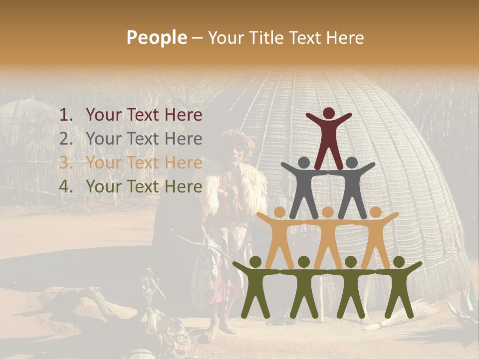 African Architect Leather PowerPoint Template