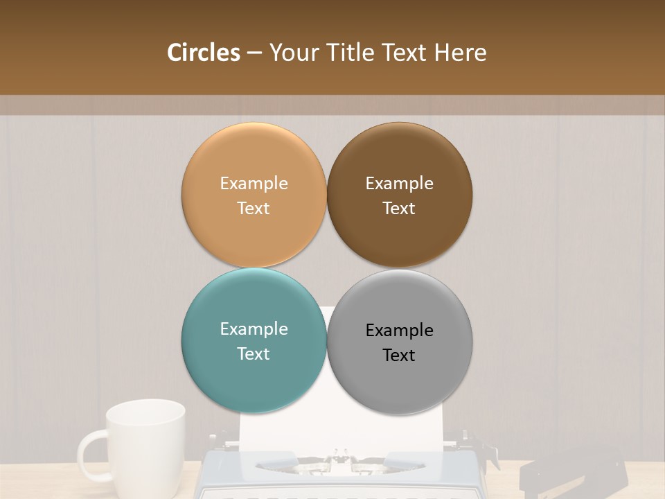 A Typewriter And A Cup Of Coffee On A Desk PowerPoint Template