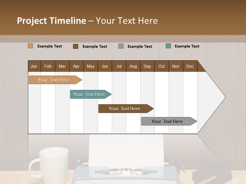 A Typewriter And A Cup Of Coffee On A Desk PowerPoint Template