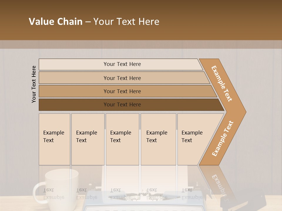 A Typewriter And A Cup Of Coffee On A Desk PowerPoint Template