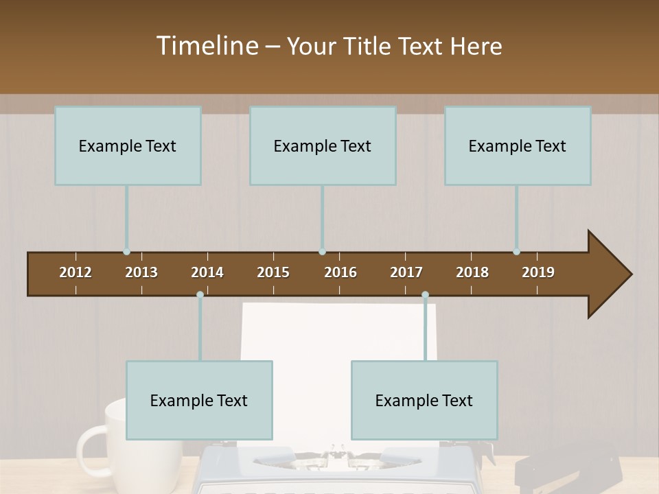 A Typewriter And A Cup Of Coffee On A Desk PowerPoint Template