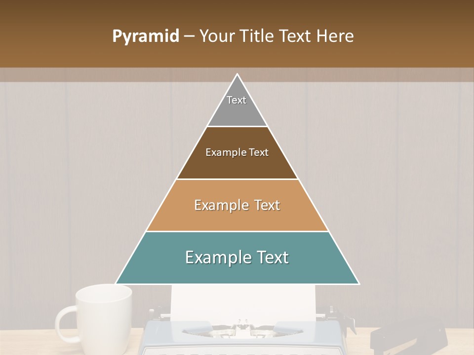 A Typewriter And A Cup Of Coffee On A Desk PowerPoint Template