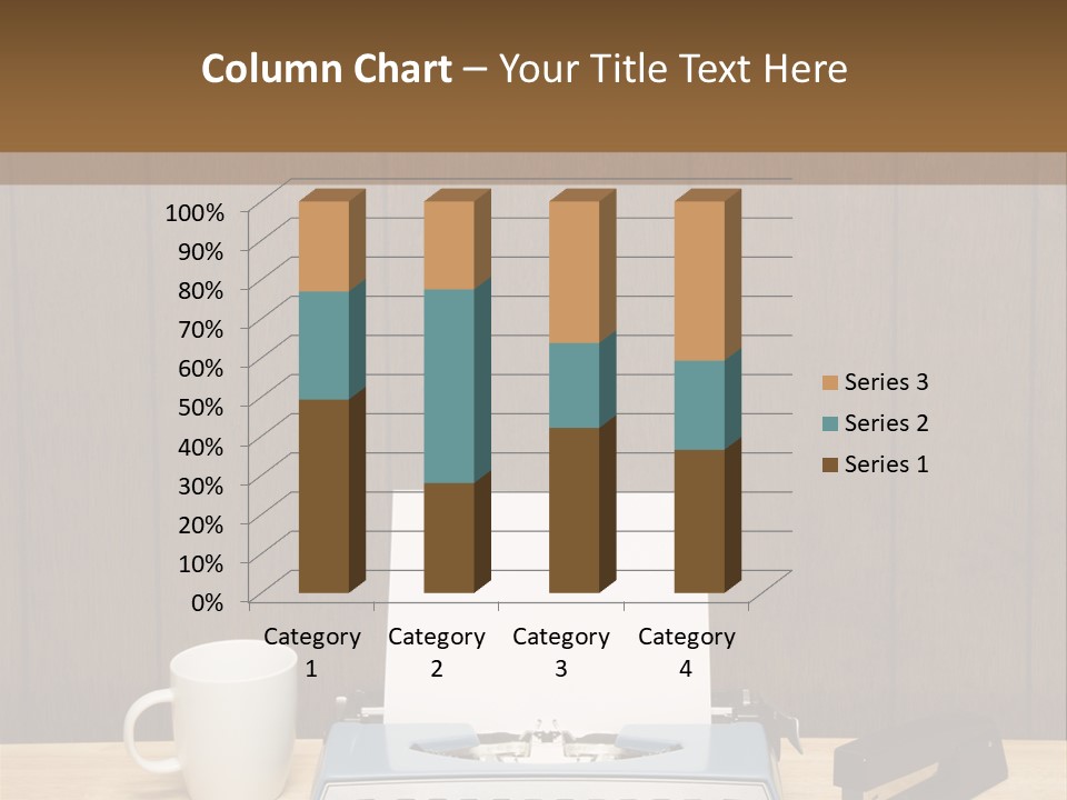 A Typewriter And A Cup Of Coffee On A Desk PowerPoint Template