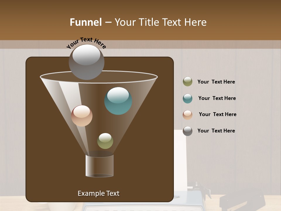 A Typewriter And A Cup Of Coffee On A Desk PowerPoint Template