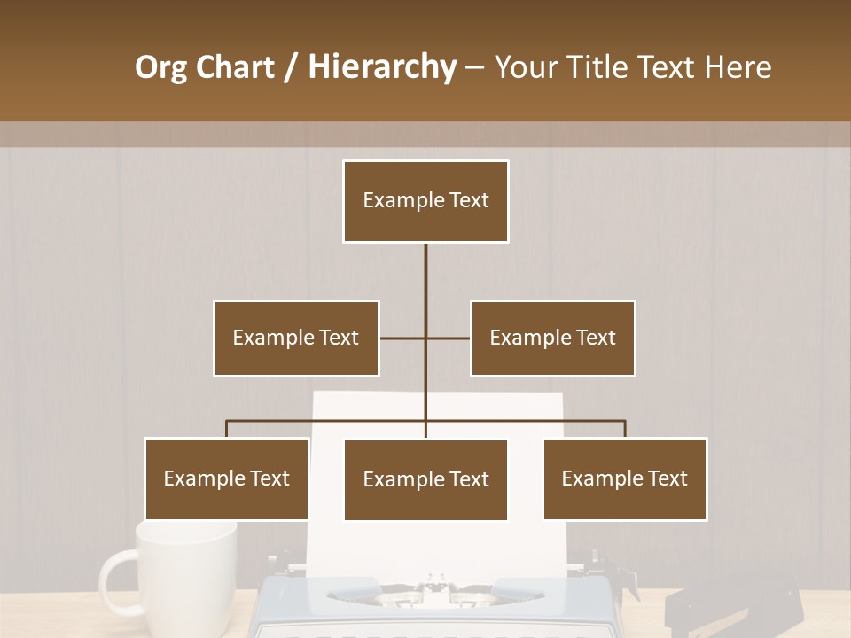 A Typewriter And A Cup Of Coffee On A Desk PowerPoint Template