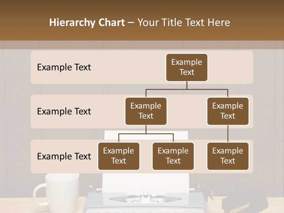 A Typewriter And A Cup Of Coffee On A Desk PowerPoint Template