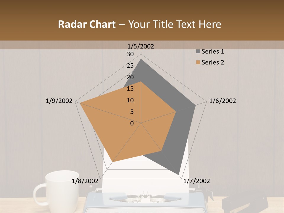 A Typewriter And A Cup Of Coffee On A Desk PowerPoint Template
