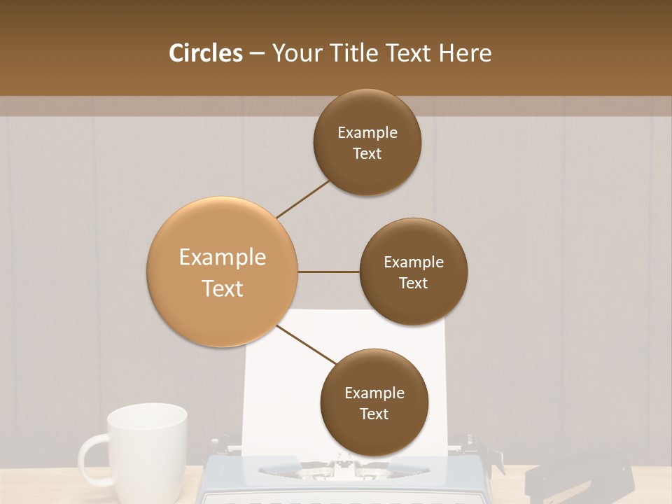 A Typewriter And A Cup Of Coffee On A Desk PowerPoint Template