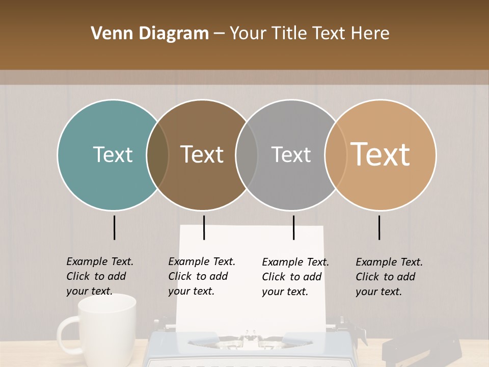 A Typewriter And A Cup Of Coffee On A Desk PowerPoint Template