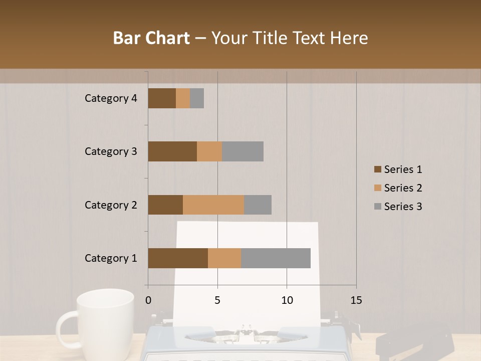 A Typewriter And A Cup Of Coffee On A Desk PowerPoint Template