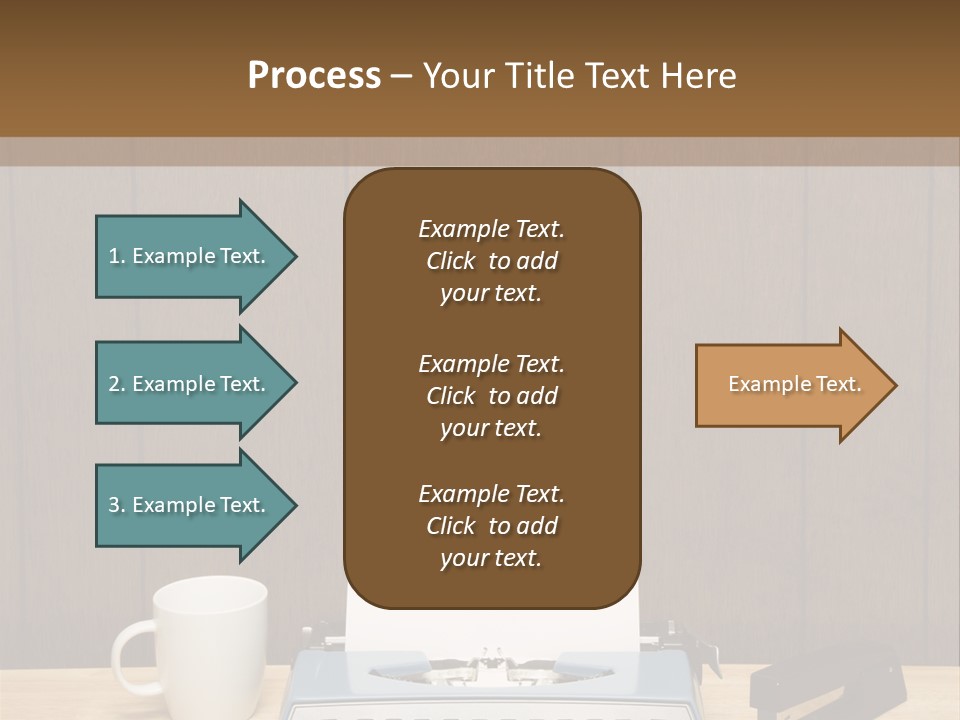 A Typewriter And A Cup Of Coffee On A Desk PowerPoint Template