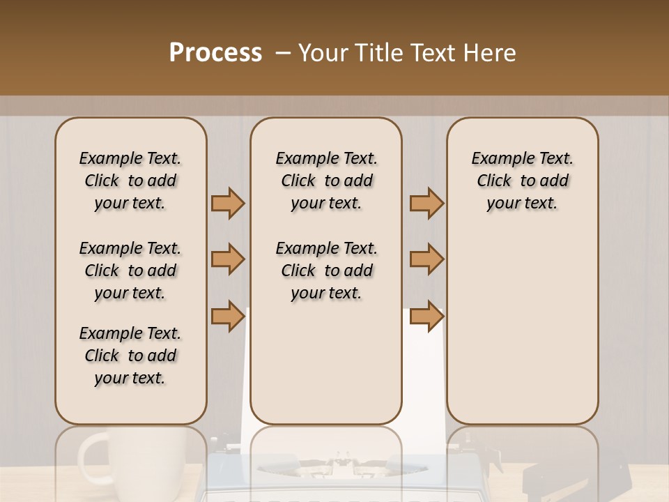 A Typewriter And A Cup Of Coffee On A Desk PowerPoint Template